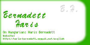 bernadett haris business card